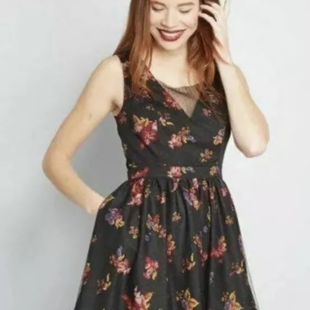 NWOT ModCloth delightful sight black lace dress